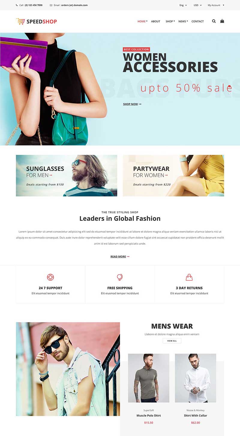 极简时尚服饰精品电商网站模板-源码分享网