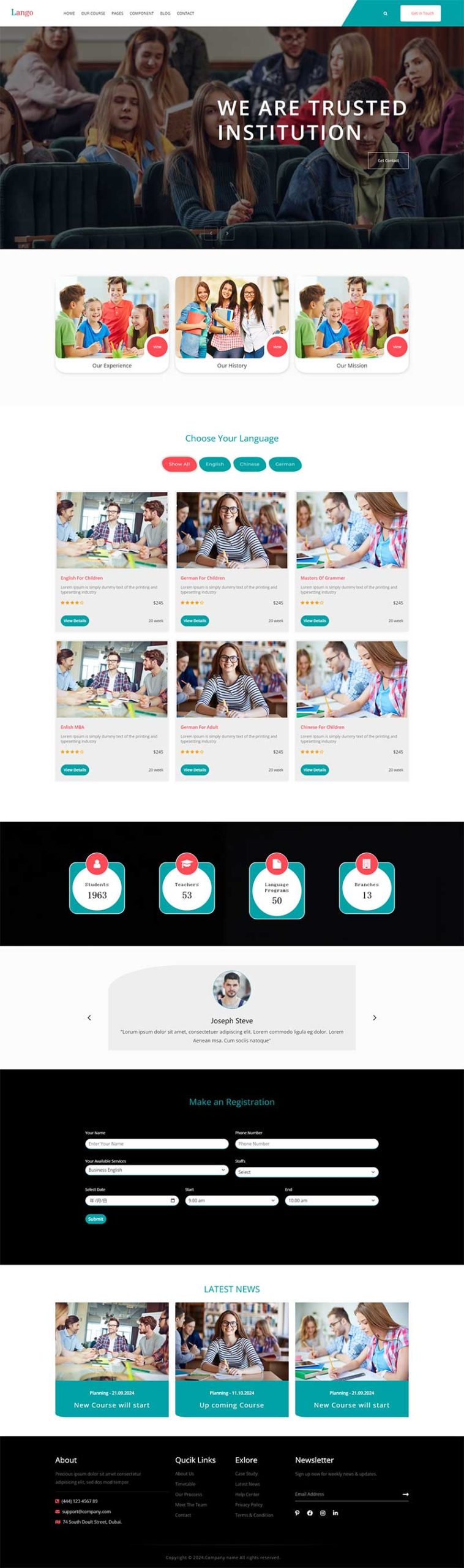 技能培训教育服务机构html静态网页模板-源码分享网
