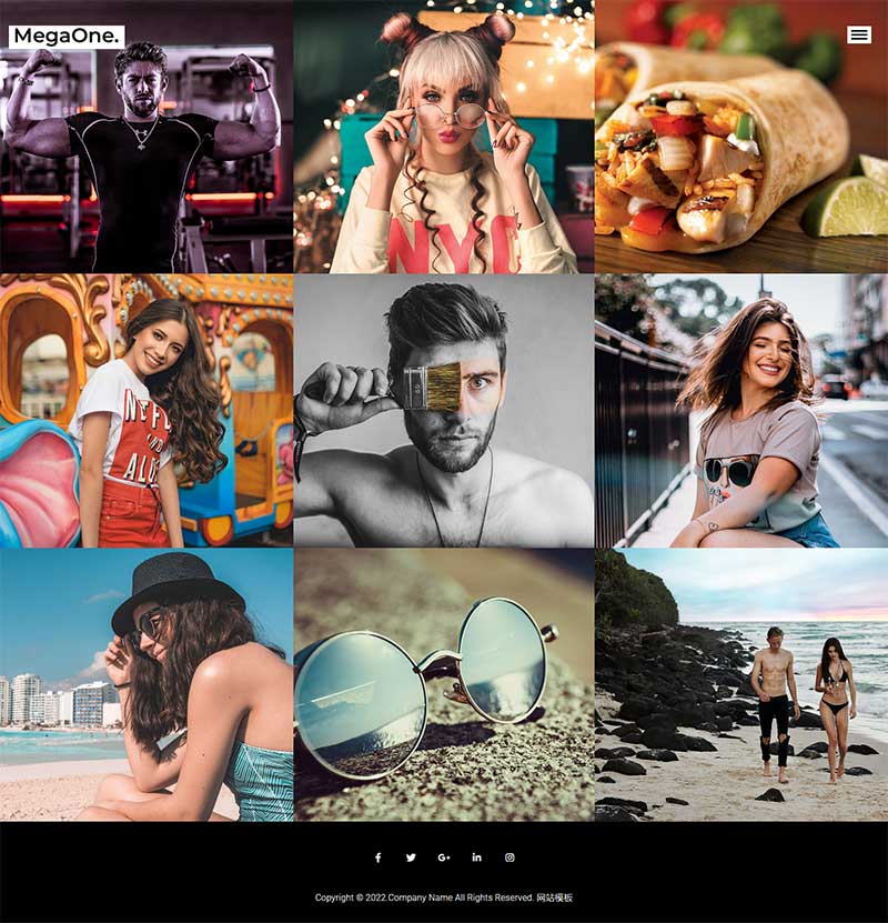 创意摄影作品图片集分享网站模板-源码分享网