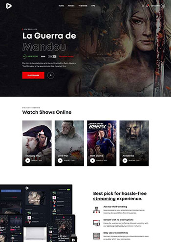 在线3D高清影院视频静态html网页模板-源码分享网