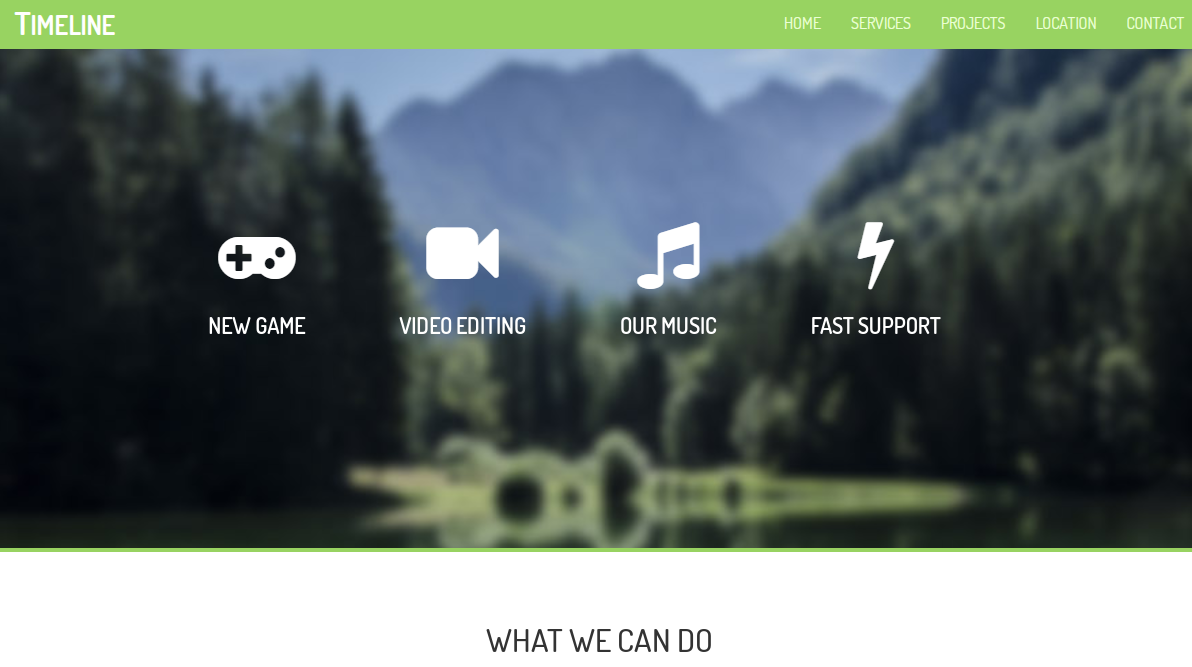 个人单页绿色响应式模板