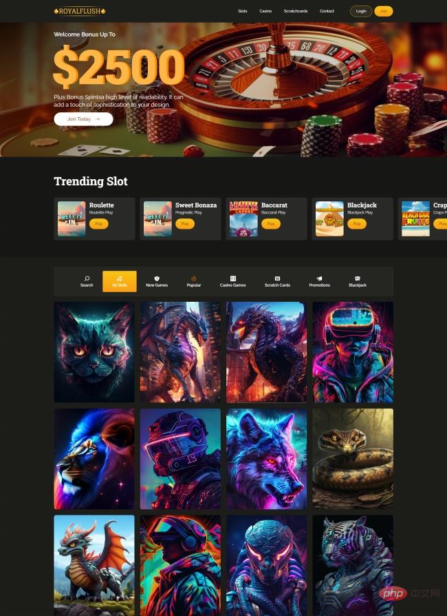 响应式在线娱乐项目服务网站模板-源码分享网
