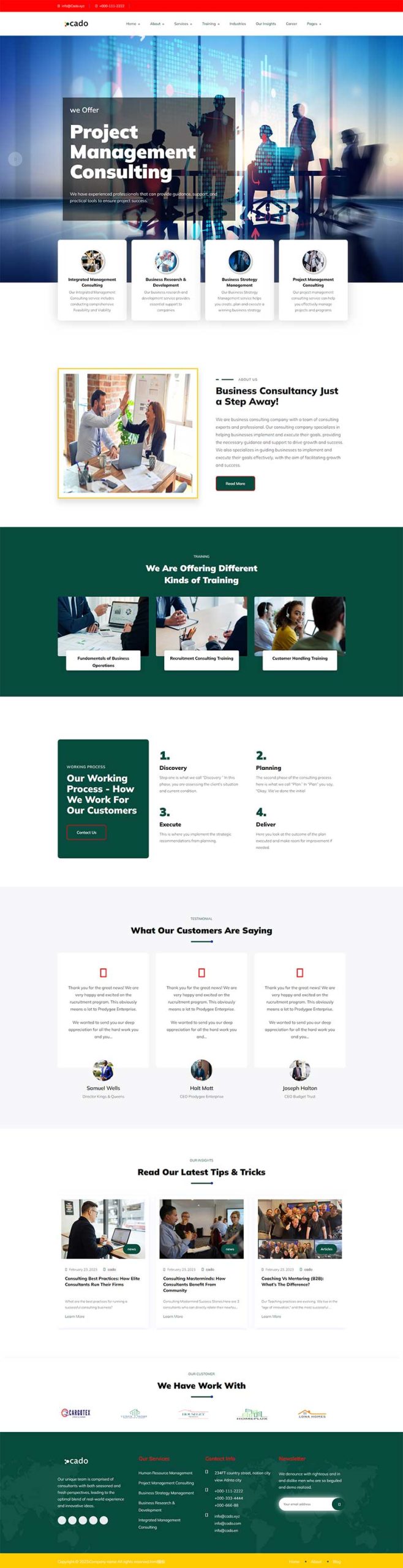 响应式商务咨询公司宣传前端静态网站模板-源码分享网