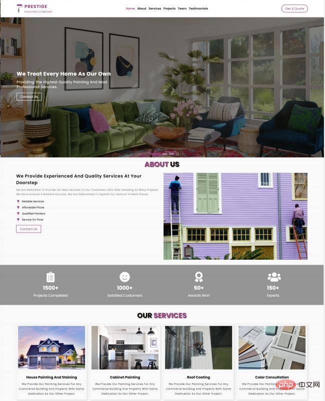 家居装潢墙绘服务机构网站模板-源码分享网