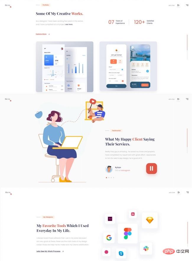 用户界面设计师个人简历网页模板