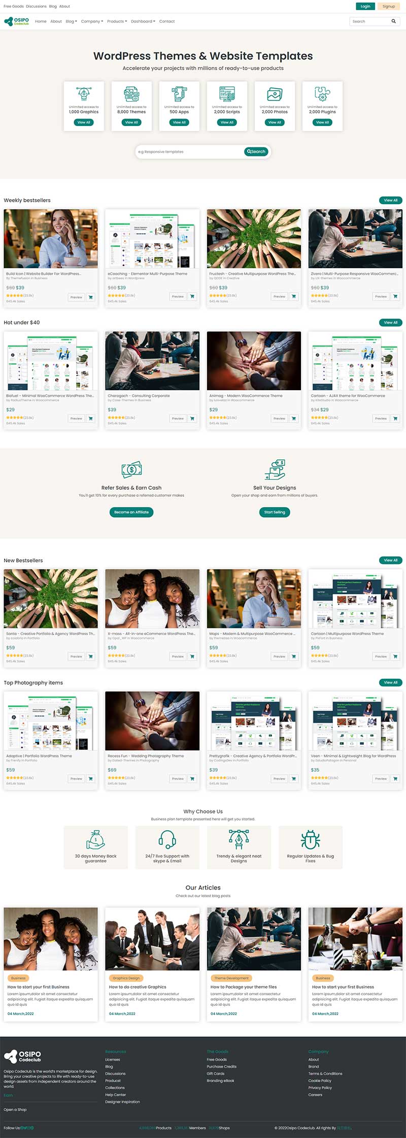 国外虚拟素材下载类网站模板 html下载网站模板-源码分享网