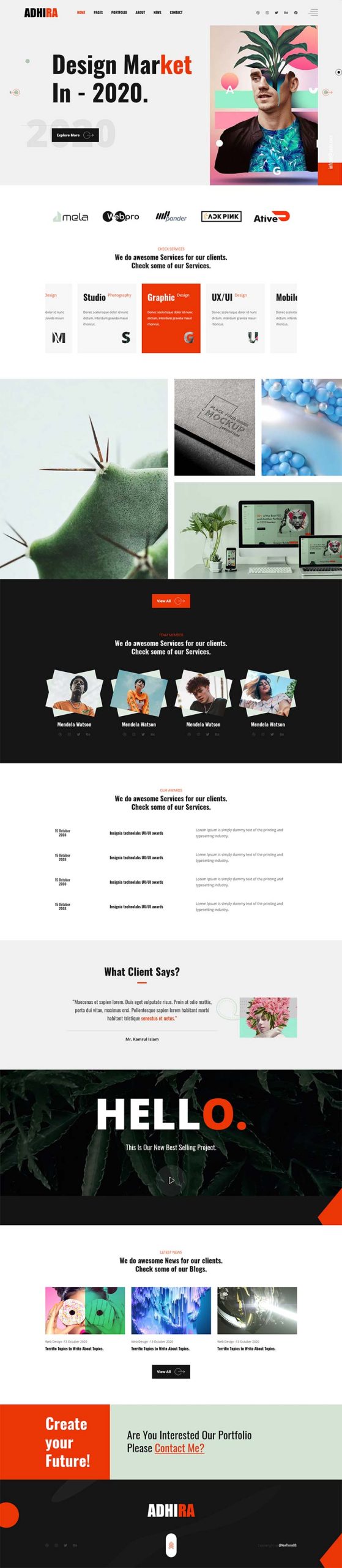 创意的企业宣传主题网站HTML模板-源码分享网