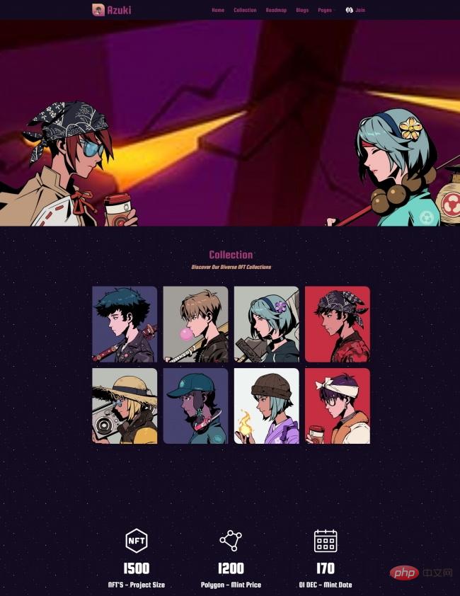 NFT服务公司宣传网站模板-源码分享网