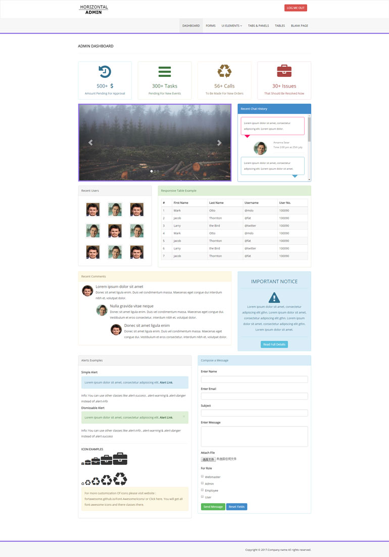 Bootstrap3博客网站模板-源码分享网