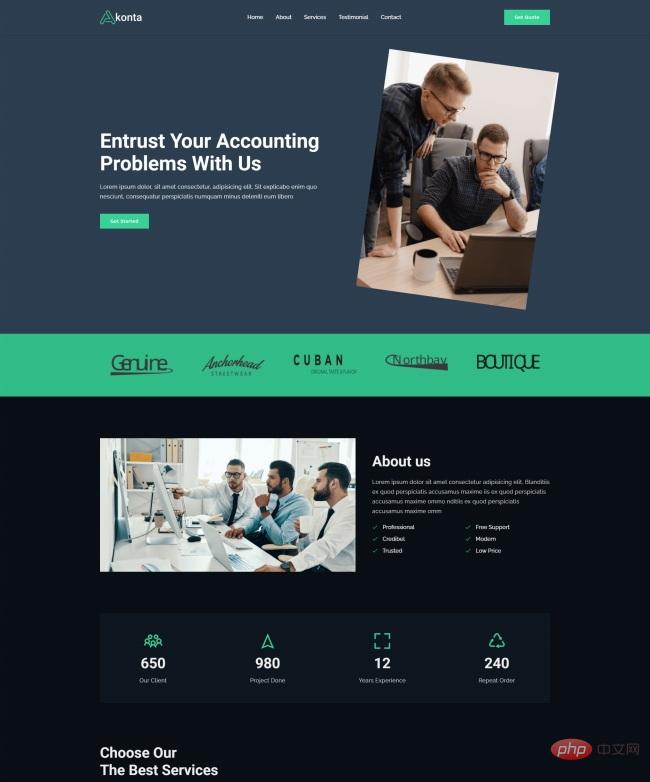 会计委托服务公司宣传网站模板-源码分享网