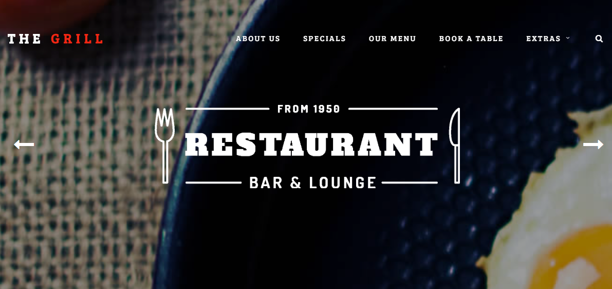 黑色大气意面西餐厅响应式模板