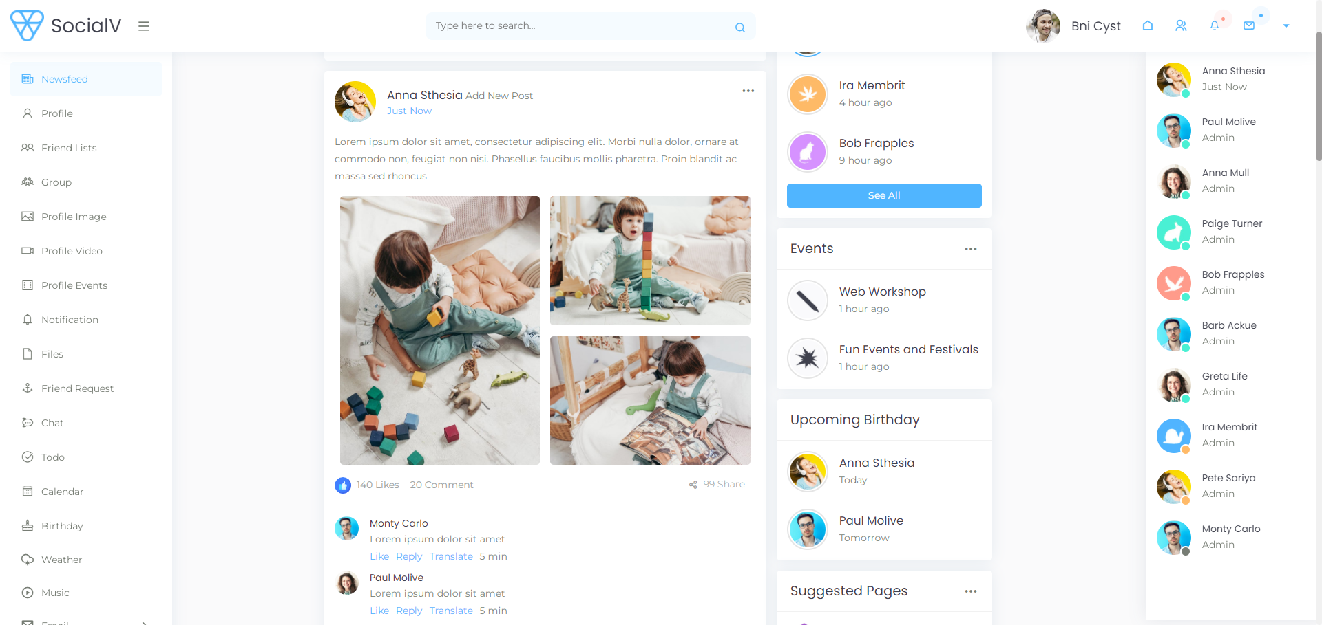 轻量级和现代的社交网络网站模板-SocialV-源码分享网