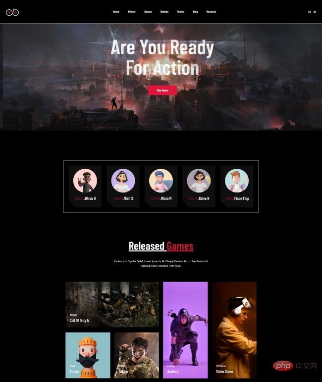 HTML5网络游戏手游公司网站模板-源码分享网