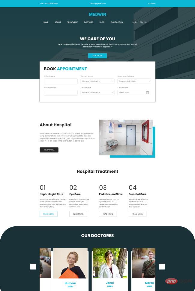 医院医疗机构宣传网站HTML5模板-源码分享网