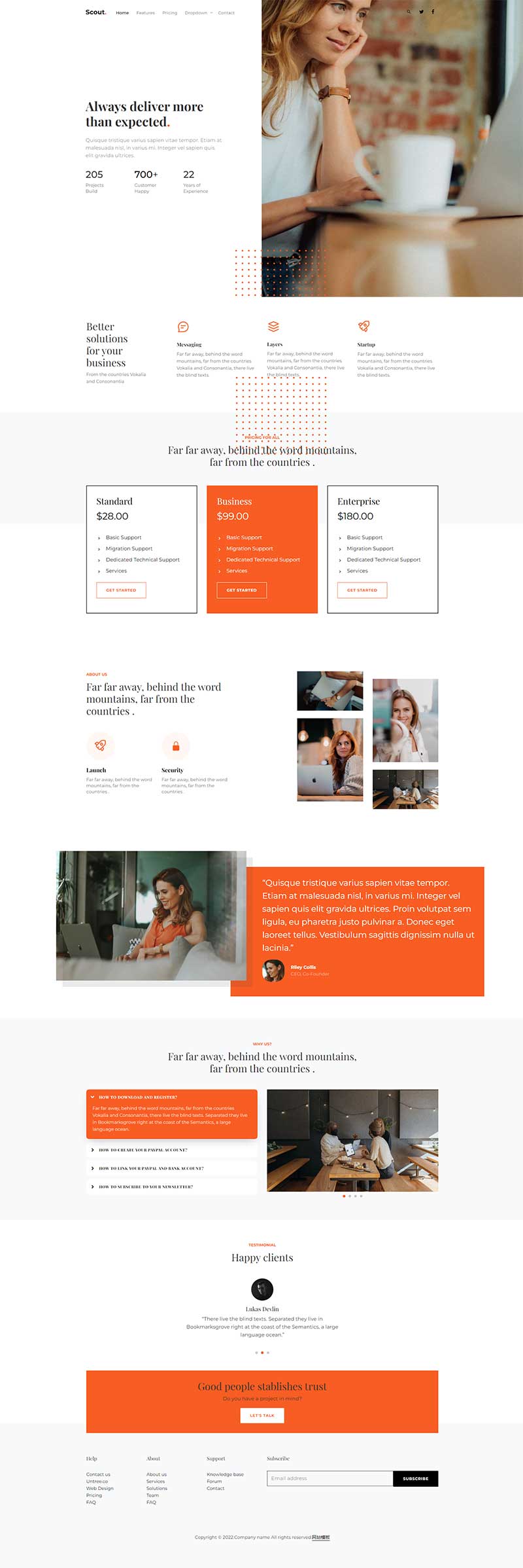 Bootstrap商务咨询服务公司网站模板-源码分享网