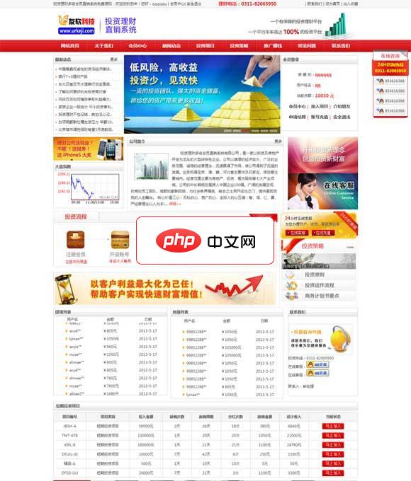 会员线上投资理财系统源码-源码分享网