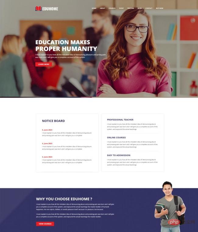 网络在线教育服务机构网站模板-源码分享网