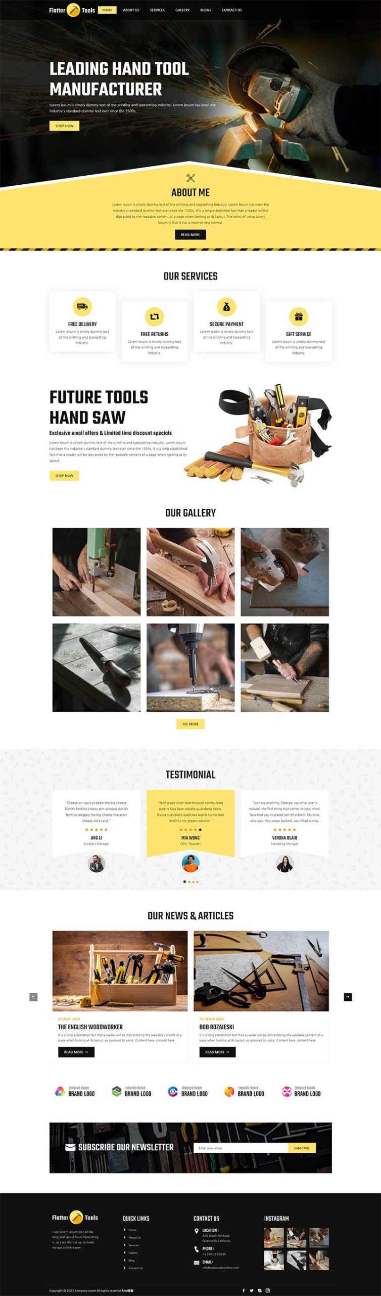 木匠工艺服务前端静态html网站模板-源码分享网