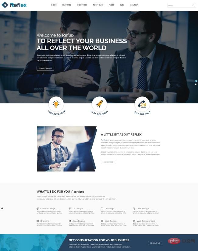 现代设计服务公司网站模板-源码分享网