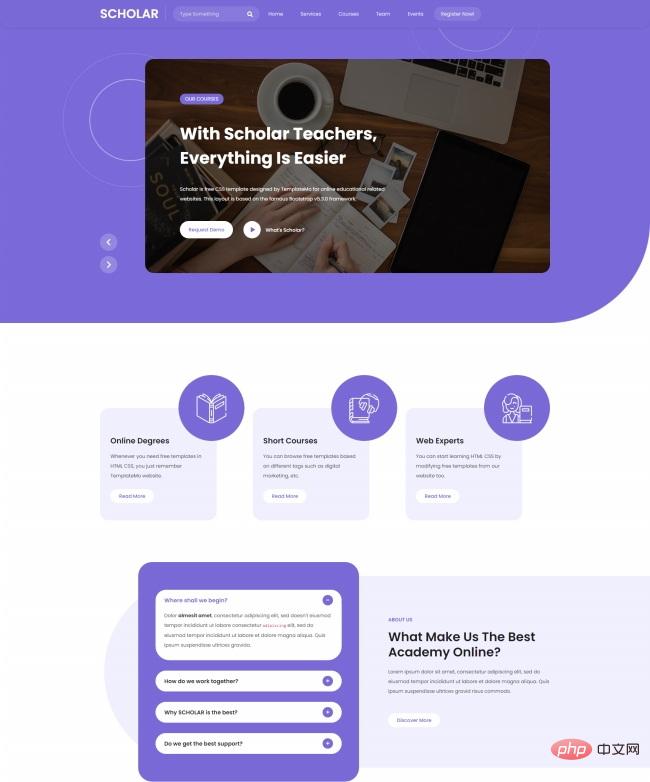 响应式网上学校HTML5模板-源码分享网