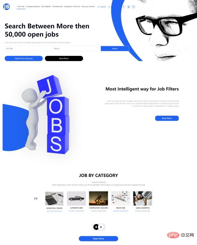 在线求职网站信息发布网站模板-源码分享网