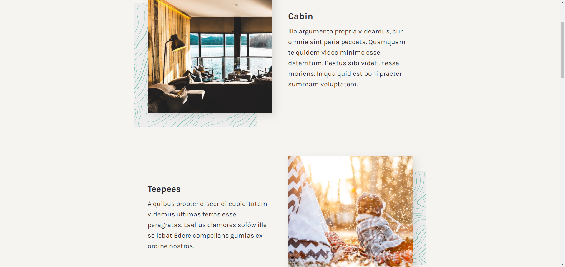 休闲营地图文展示网页模板