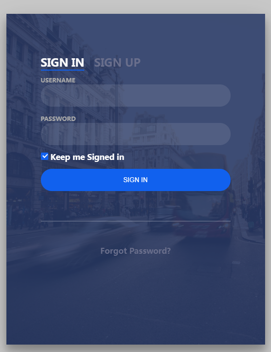 带翻转的用户登录注册界面设计效果-源码分享网