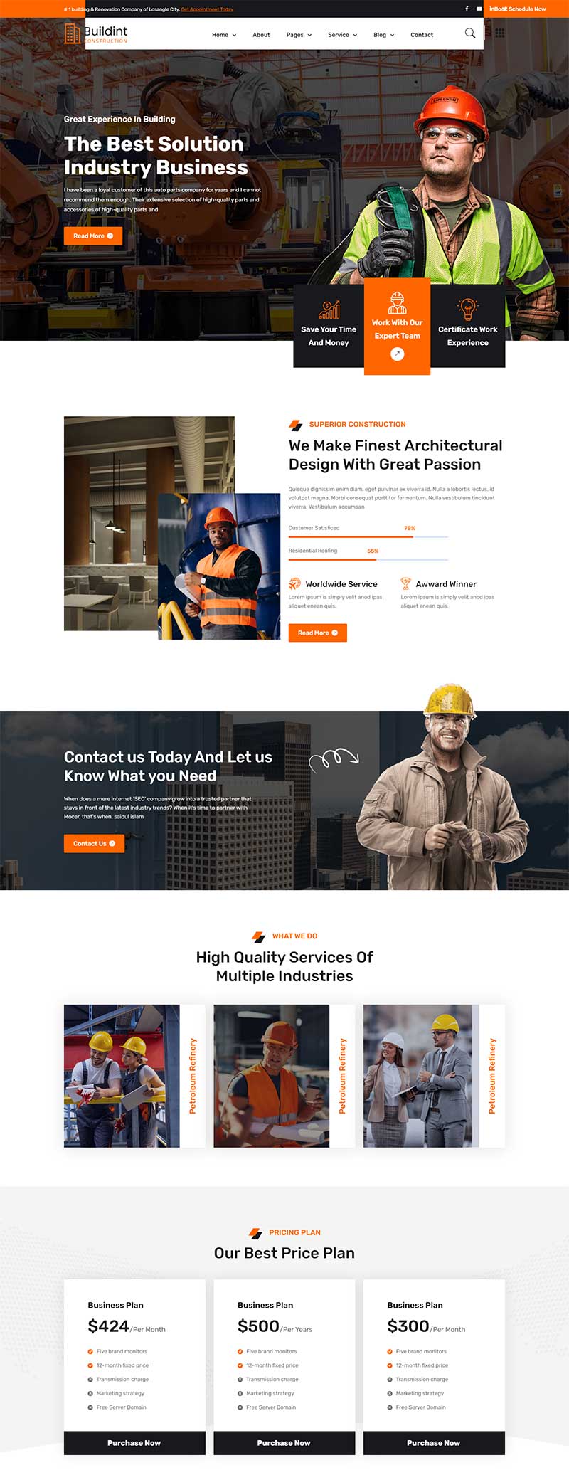 国外工业业务解决方案公司前端静态英文网站模板-源码分享网