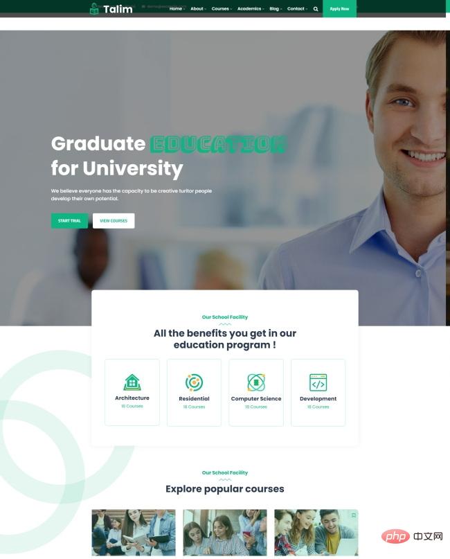 大学教育培训机构网站模板