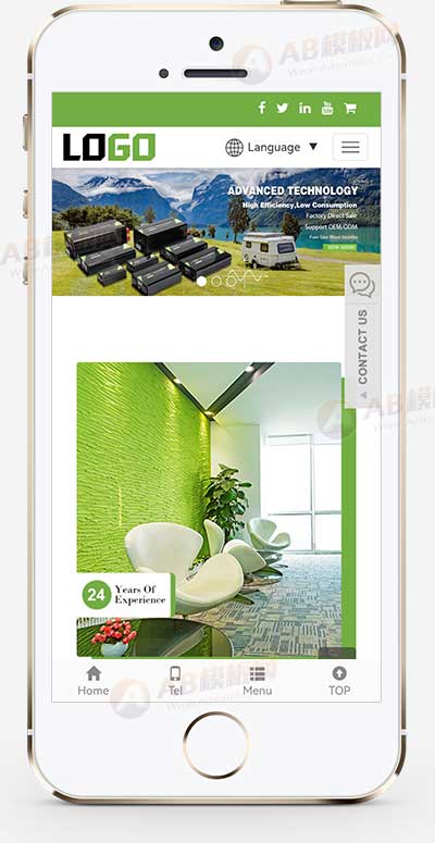 (自适应手机端)电源设备外贸网站模板 带自动翻译功能