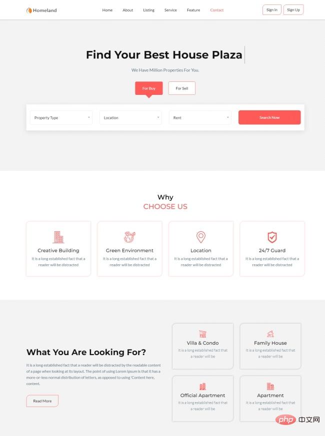 HTML5家园别墅房地产机构网站模板-源码分享网
