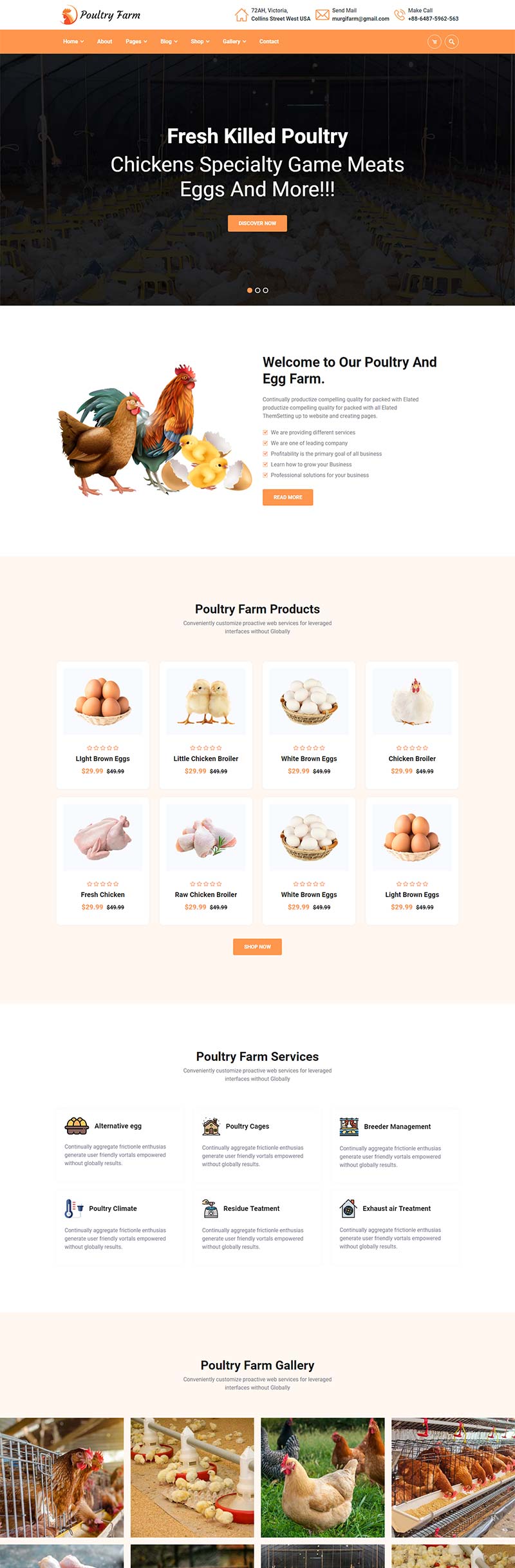 有机家禽养殖公司静态网站响应式html模板-源码分享网