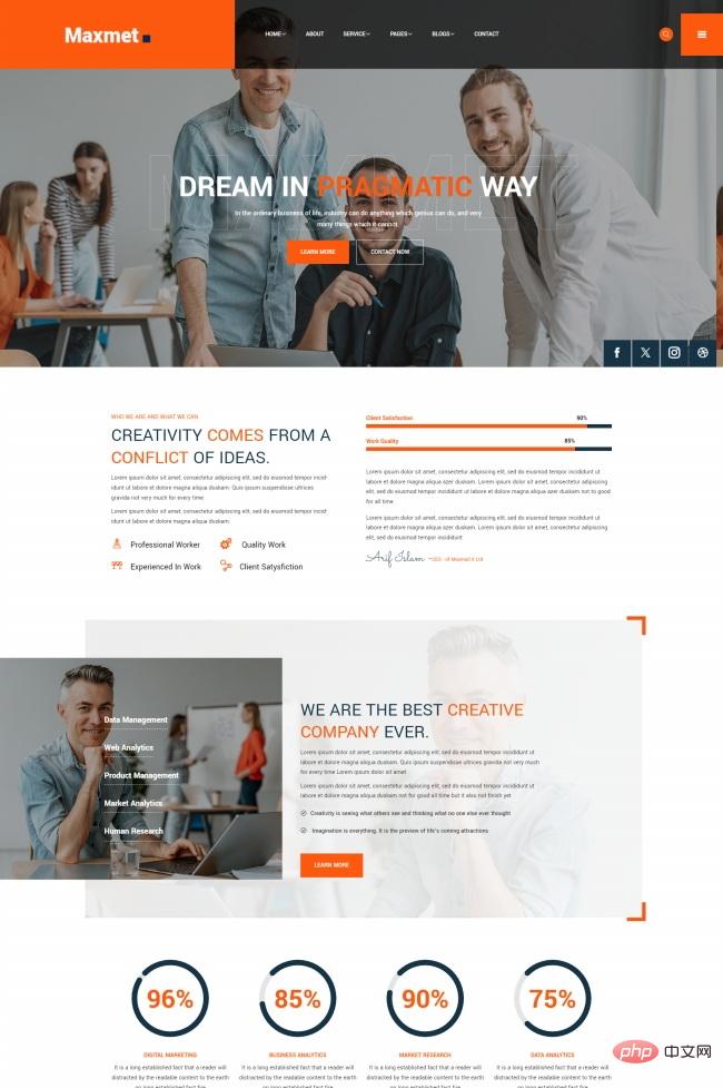 数字营销商业咨询服务公司网站模板-源码分享网