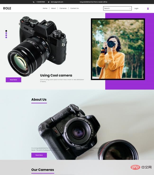 照相机数码设备在线网站模板