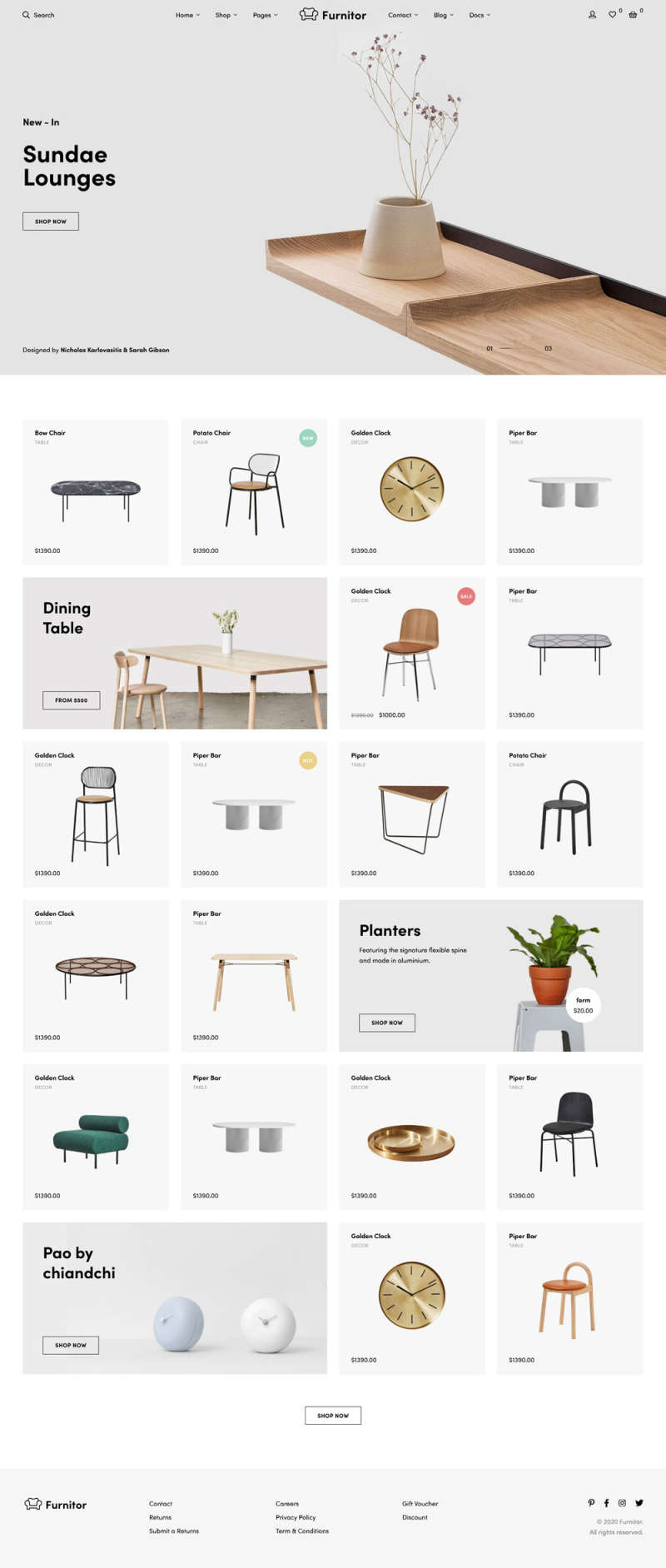 简约的家具商店HTML响应式模板-源码分享网