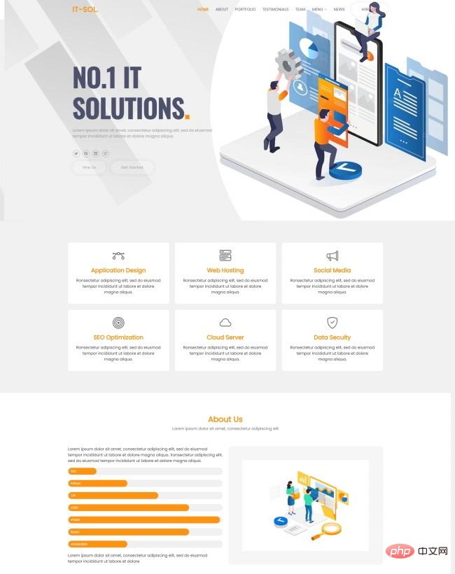 IT技术解决互联网公司网站模板-源码分享网