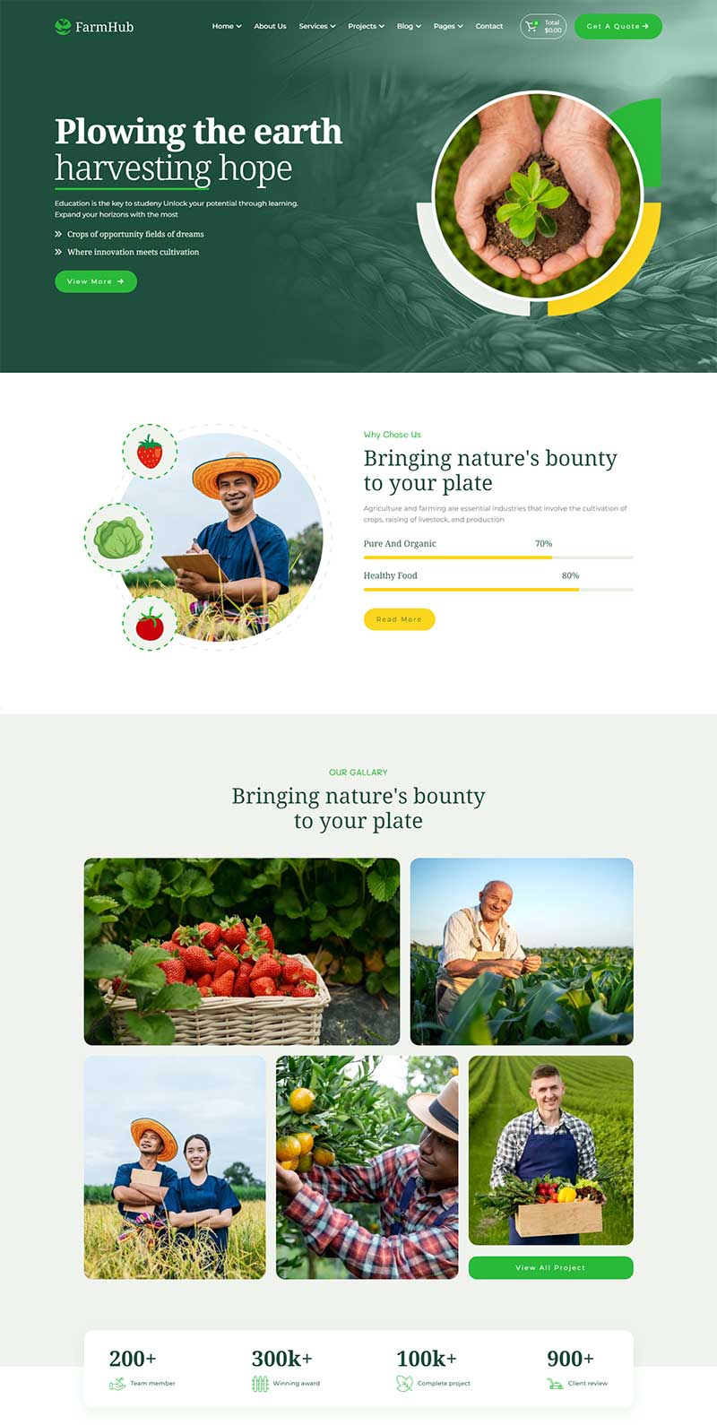 农业农产品网站静态html模板-源码分享网