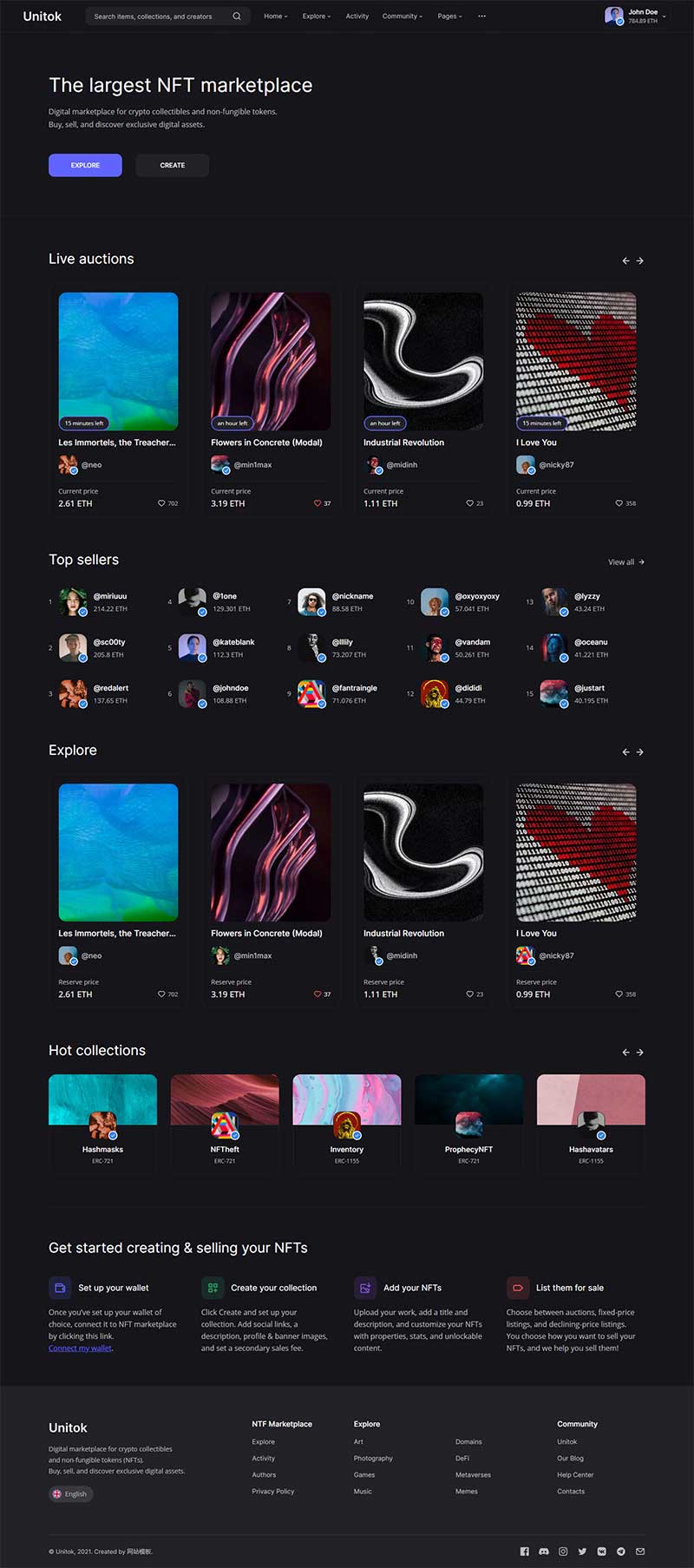图片数字市场交易平台html模板-源码分享网